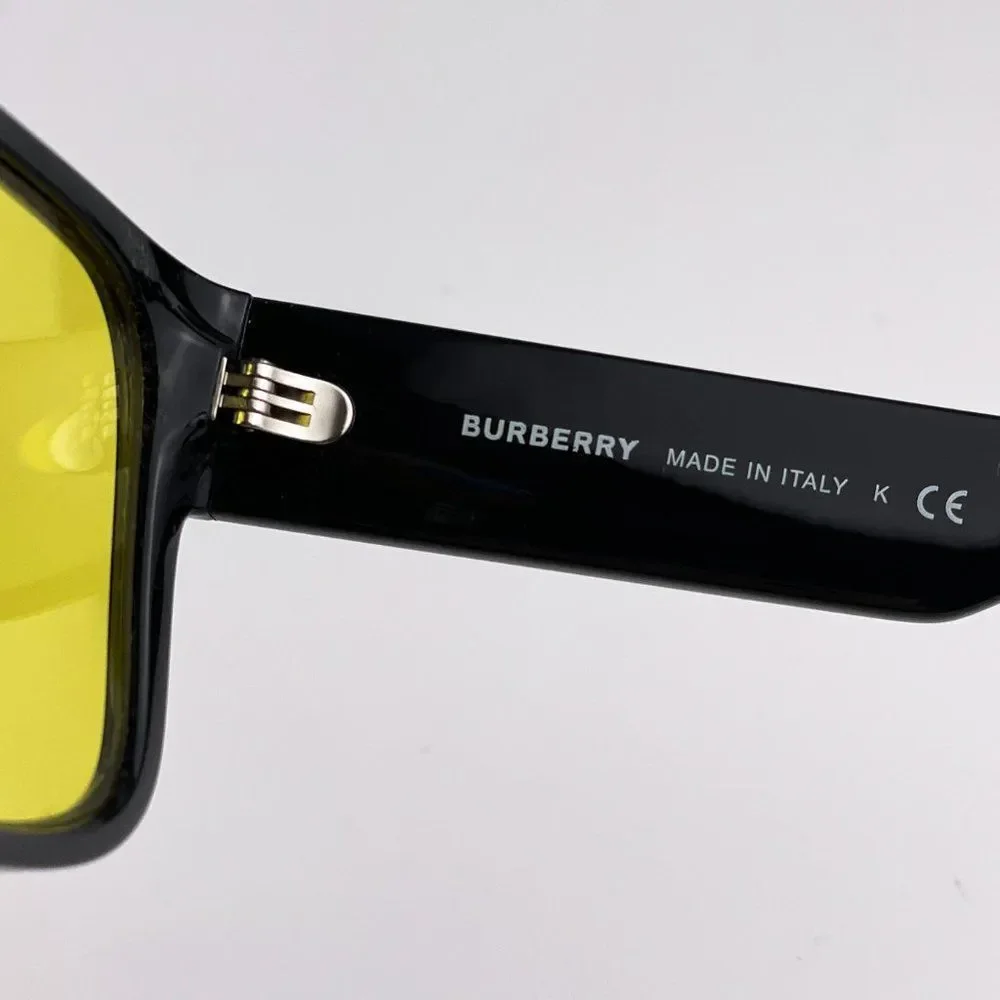Burberry KNIGHT BE4358 300185 Sunglasses Square Black Yellow Men